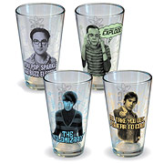 The Big Bang Theory Characters Pint Glass 4-Pack